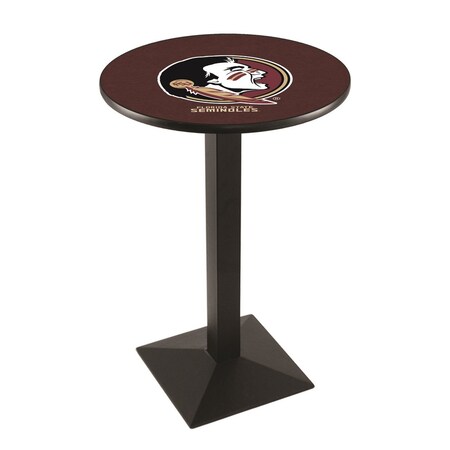 Holland Bar Stool Co 36" Blk Wrinkle Florida State (Head) Pub Table L217B3628FSU-HD